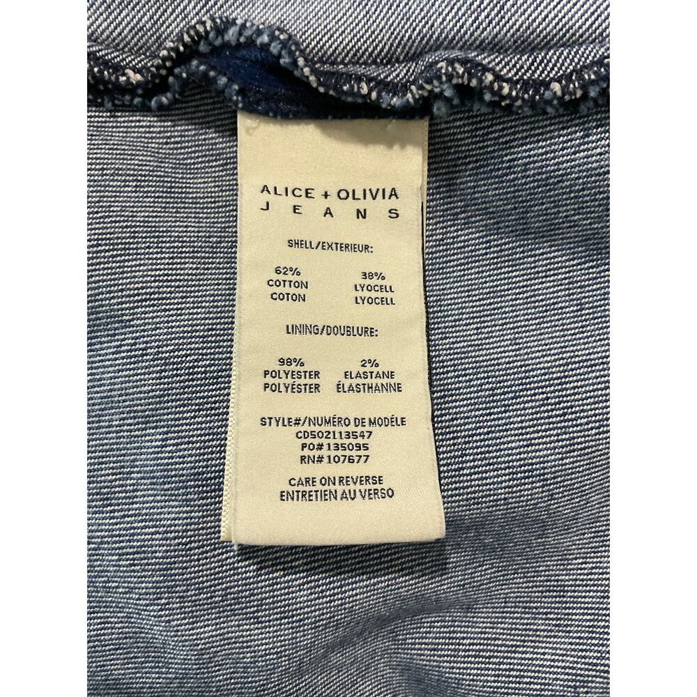 Alice + Olivia Denim Liana Vintage Blue Diana Midi Dress Size 4 - Picture 5 of 6